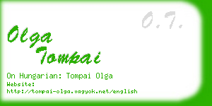 olga tompai business card